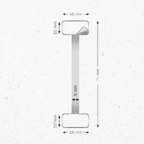 Wobbler Aluminium - 75 mm - 100 stuks